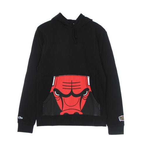 MITCHELL & NESS Felpa Cappuccio Uomo Nba Cropped Logo Hoody Hardwood Classics Chibul Black/original Team Colors da uomo