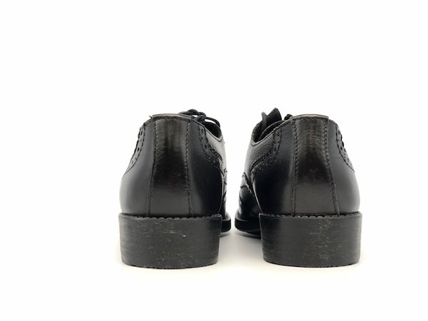 Francesina donna in pelle nera TRATTI