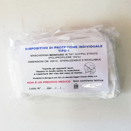 Facciale filtrante mascherina maschera blister da 10 unità
