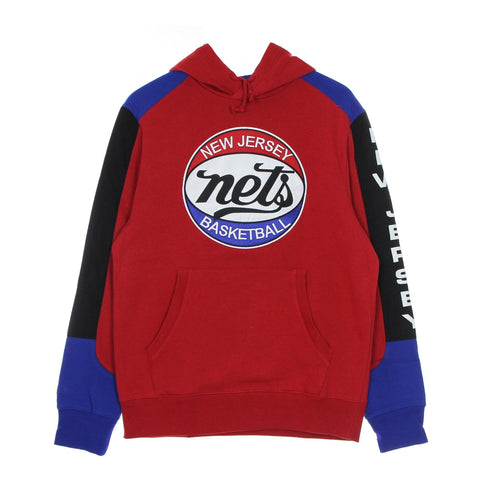 MITCHELL & NESS Felpa Cappuccio Uomo Nba Fusion Fleece Hoodie Hardwood Classics Nejnet Original Team Colors da uomo