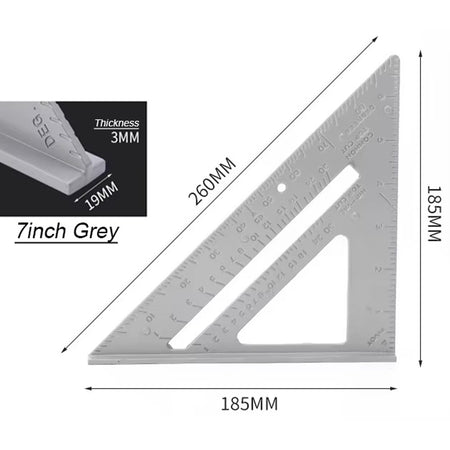 Righello Squadretta 7 Pollici Triangolo 180 Mm In Plastica Squadra Per Falegname