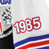 MITCHELL & NESS Felpa Leggera Cappuccio Manica Corta Uomo Nba Mesh Fashion Hoodie Hardwood Classics All Star Game 1985 Black/black/silver da uomo