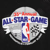 MITCHELL & NESS Felpa Leggera Cappuccio Manica Corta Uomo Nba Mesh Fashion Hoodie Hardwood Classics All Star Game 1985 Black/black/silver da uomo