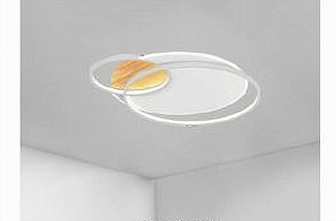Plafoniera Led 38 W Cerchi Bianco Lampadario Soffitto Moderno Luce Fredda 70845