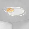 Plafoniera Led 38 W Cerchi Bianco Lampadario Soffitto Moderno Luce Fredda 70845