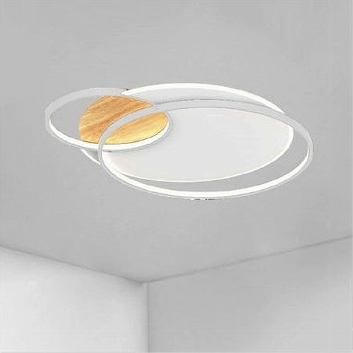 Plafoniera Led 38 W Cerchi Bianco Lampadario Soffitto Moderno Luce Fredda 70845