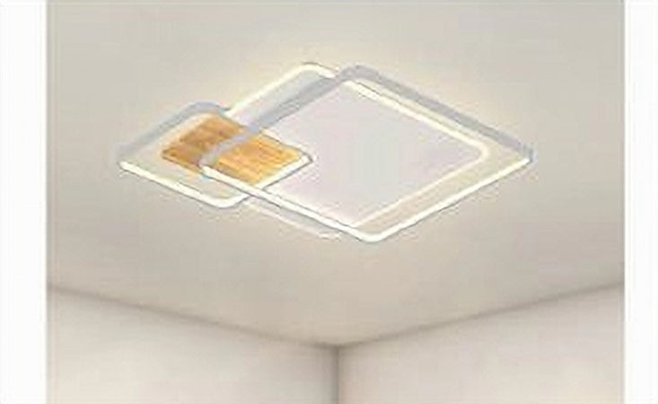 Plafoniera Led 40w Quadrati Bianco Lampadario Soffitto Moderno Luce Naturale 70852