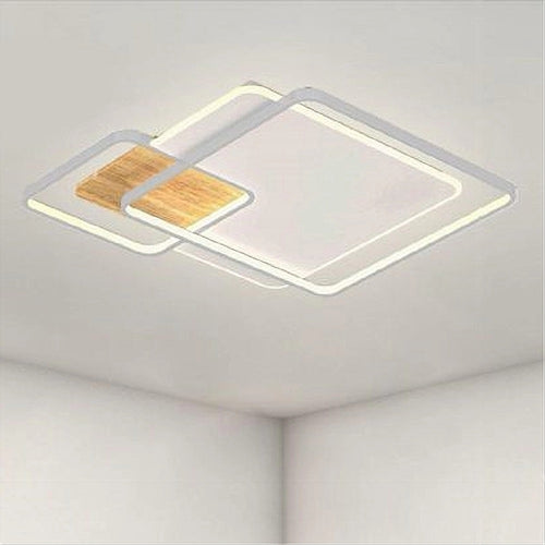Plafoniera Led 40w Quadrati Bianco Lampadario Soffitto Moderno Luce Naturale 70852