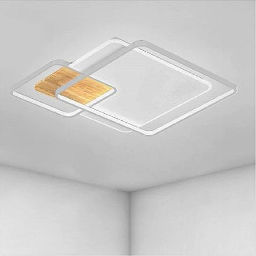 Plafoniera Led 40w Quadrati Bianco Lampadario Soffitto Moderno Luce Fredda 70869