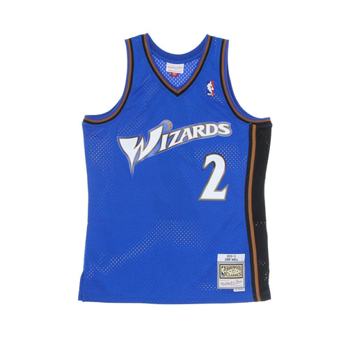 MITCHELL & NESS Canotta Basket Uomo Nba Swingman Jersey Hardwood Classics No 2 John Wall 2010-11 Waswiz Capital Blue/original Team Colors da uomo
