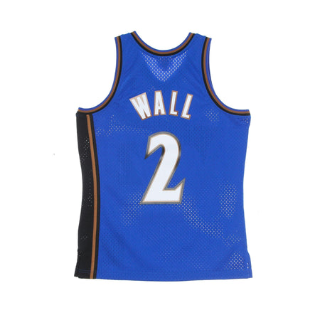 MITCHELL &amp; NESS Canotta Basket Uomo Nba Swingman Jersey Hardwood Classics No 2 John Wall 2010-11 Waswiz Capital Blue/original Team Colors da uomo