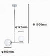 Lampadario A Sospensione Argento Con 2 Sfere In Vetro Bianco Attacco G9 E27 33498