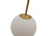 Lampadario A Sospensione Oro Con Sfera Vetro Bianco Attacco E27 Moderno Minimal 33504