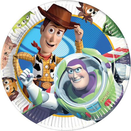 CONFEZIONE 10 PIATTI IN CARTA TEMA TOYS 23CM