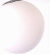 Lampadario A Sospensione Argento Con Sfera Vetro Bianco Attacco E27 Minimal 33511