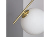 Lampadario A Sospensione Attacco E27 Oro Con Sfera In Vetro Moderno Minimal 32828