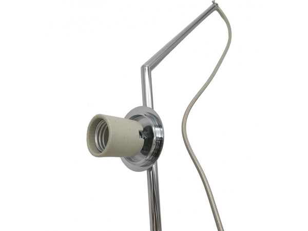 Lampadario A Sospensione Attacco E27 Argento Con Sfera Vetro Moderno Minimal 33474