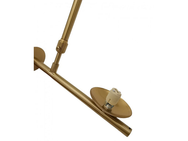 Lampadario A Sospensione Oro Con 2 Sfere In Vetro Bianco Opaco Attacco G9 E27 33481