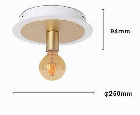 Plafoniera Da Soffitto In Metallo Oro Bianco Con Luce Lampada Attacco E27 32651