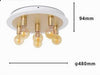 Plafoniera A Soffitto In Metallo Oro Bianco Con 5 Luci Lampada Attacco E27 32675