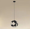 Lampadario A Sospensione Mappamondo E27 In Metallo Nero Sfera Globo Sospeso 33948