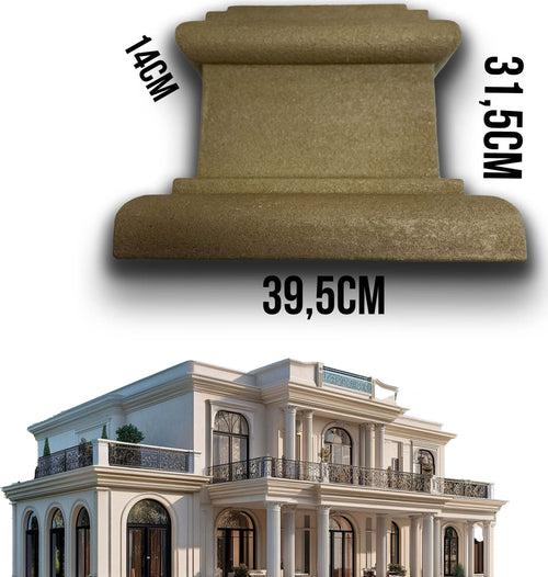 €19,99pz-***-STOCK-***-Fregio-capitello-cimasa-per-esterno-in-xps-resinati-39,5x31,5x14cm-PDB10