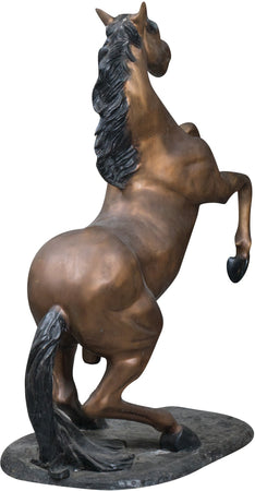 Biscottini Cavallo in fusione di bronzo L125xPR62xH154 cm Scultura dimensioni realizzazione