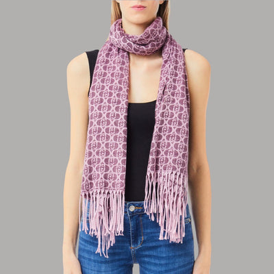 Liu Jo sciarpa rossa con logo monognam 2F5018T0300