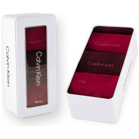 Calvin Klein donna pack 3 calze rosso ciliegia 701235368003801