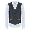 Gilet Snow Jeans Nero Gilet Uomo Cameriera Sala Reception Elasticizzato