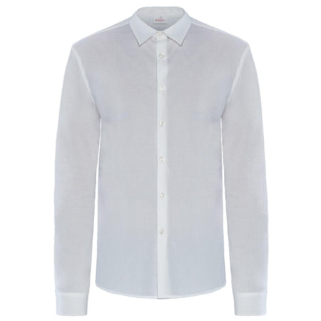 Camicia Peter Bianco Camicia Uomo Elasticizzata Manica Lunga Cameriere Barman Reception