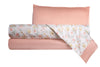 Completo letto in raso di puro cotone Romance Pesca /Rosa - Vanita di raso
