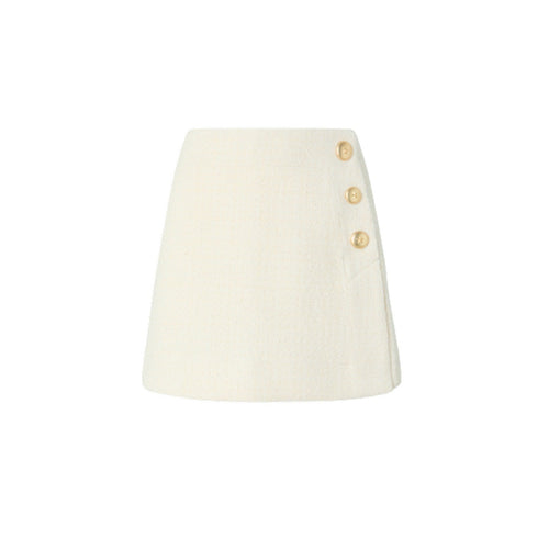 Pinko gonne casual donna pinko - flan gonna tweed fantasia - bianco da donna