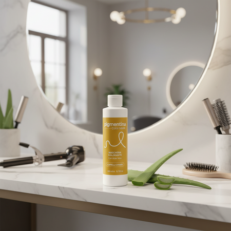 Pigmentina Maschera Riparatrice per Capelli Danneggiati 200ml | Trattamento Intensivo con Cheratina e Proteine per Riparazione Profonda e Colorazione Naturale