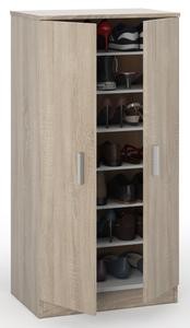 KIT ARMADIO-SCARPIERA PORTASCARPE CM. 55X36X108H BIANCO O ROVERE