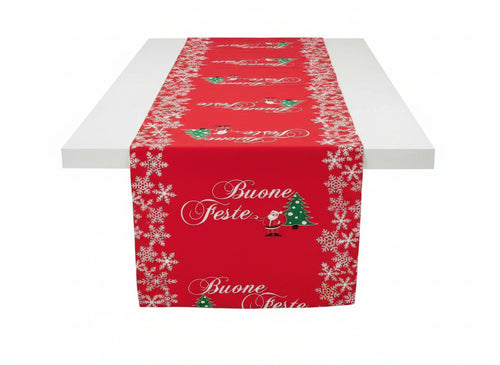 TAPPETO PASSATOIA ELEA FANTASY 10 ROSSA ROTOLO 50 MT ALTEZZA MT.1 BUONE FESTE