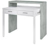 KIT SCRIVANIA ESTENSIBILE CM. 36X99X88H BIANCO/CEMENTO