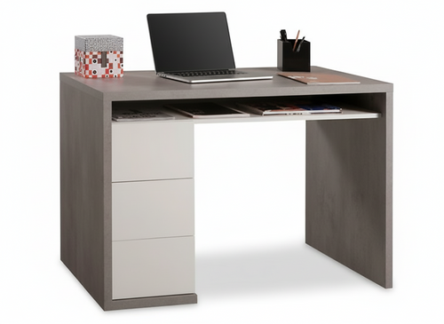 SCRIVANIA PRIVILEGIO CON 3 CASSETTI 110X60X75H COLORE CEMENTO