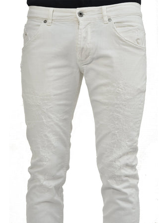 DONDUP Dondup Jeans Bianco Uomo Cotone Mod.UP073S052U654000 da uomo