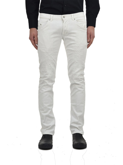 DONDUP Dondup Jeans Bianco Uomo Cotone Mod.UP073S052U654000 da uomo