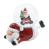 Palla di neve con Babbo Natale, decorazione colore rosso e bianco, 10.5 x 7.5 x h 8.5 cm