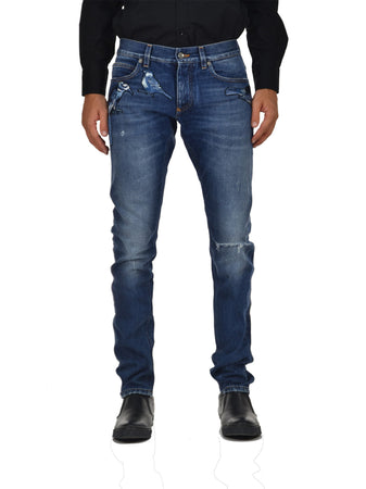 DOLCE&amp;GABBANA Dolce&amp;Gabbana Gold Jean Blu Uomo Mod. G6LBLZG8S78S9001 da uomo