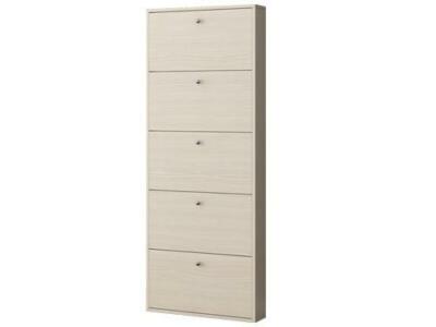 SCARPIERA SLIM 5 ANTE OLMO NOBILITATO MELAMINICO CM.73X15X180 CM