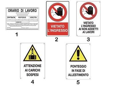 CARTELLO SEGNALATORE VIETATO L'INGRESSO CONFEZIONE PZ. 5