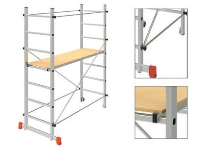 TRABATTELLI TRABATTELLO PONTEGGIO ALLUMINIO STEP UP LABOR CM. 158x80xH210
