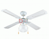 VENTILATORE A SOFFITTO CON LUCE cm 105 - 50 W - Omologato CE