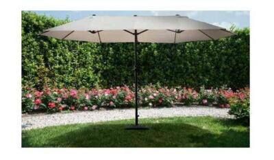 OMBRELLONE GIARDINO DOPPIO A PALO CENTRALE LOULE CM 455X270x250 ARREDO GIARDINO