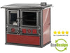 CUCINE STUFE K-LINE A LEGNA LIFE BORDEAUX - POTENZA 8,4 Kw - DIMENS 90x64xH88