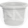 VASO TONDO FESTONATO IN RESINA COLORE BIANCO DOPPIO BORDO DIAMETRO CM. 80