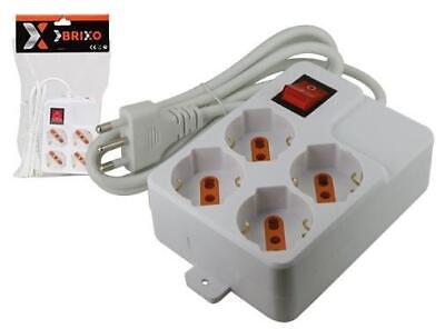 MULTIPRESA IN LINEA POLARIS C/INT. 4POSTI SCH/BIP QUADR